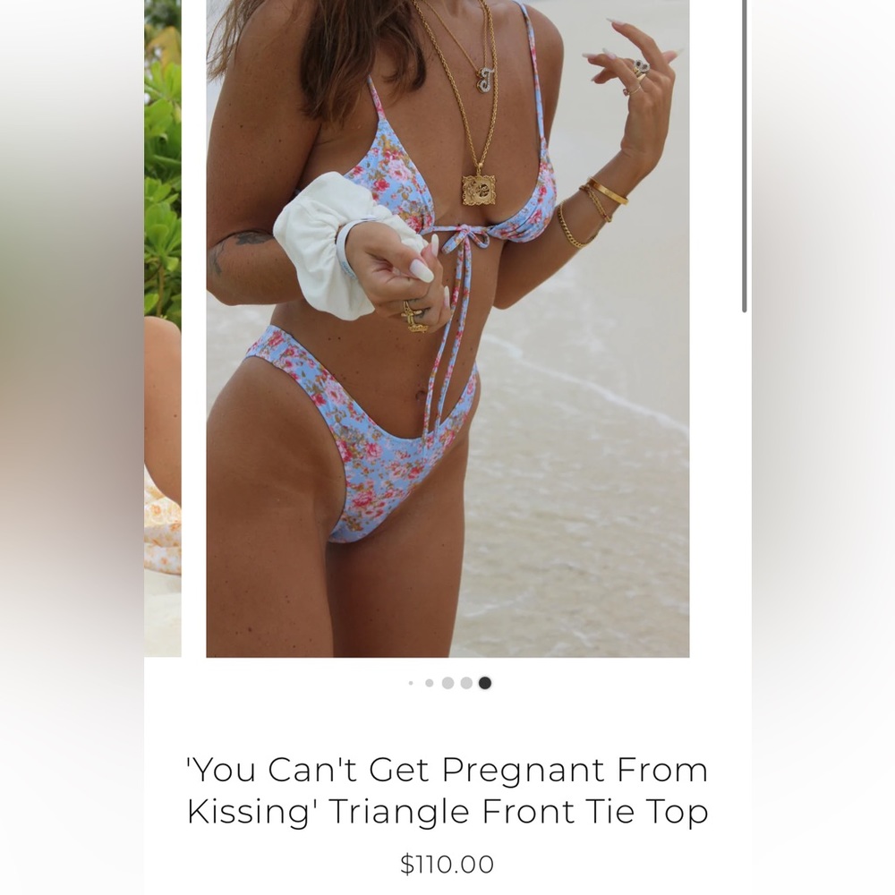 Heavy manners “you can’t get pregnant from kissing” front tie top